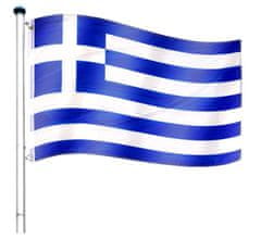 Greatstore Vlajkový stožár vč. vlajky - Řecko - 6,50 m