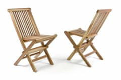 Greatstore Zahradní sada 2 dětských dřevěných židlí DIVERO