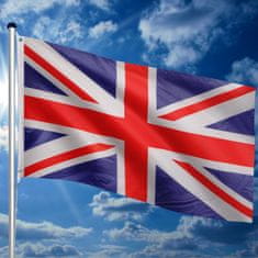 Greatstore Vlajkový stožár vč. vlajky Velká Británie - 650 cm