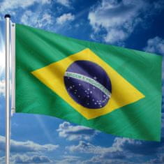 shumee Vlajkový stožár vč. vlajky Brazílie, 650 cm