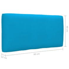 Greatstore Poduška na pohovku z palet modrá 80 x 40 x 12 cm