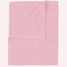 Lorelli Dětská háčkovaná bavlněná deka 75x100 cm PINK