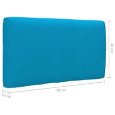 Vidaxl Poduška na pohovku z palet modrá 70 x 40 x 12 cm