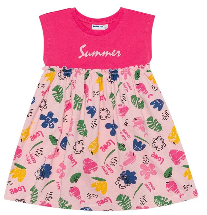 WINKIKI dívčí šaty Summer WKG11044-210 122 růžová
