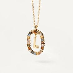 PDPAOLA Krásný pozlacený náhrdelník písmeno "L" LETTERS CO01-271-U (řetízek, přívěsek)