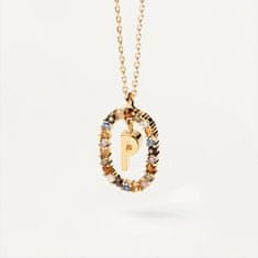 PDPAOLA Krásný pozlacený náhrdelník písmeno "P" LETTERS CO01-275-U (řetízek, přívěsek)