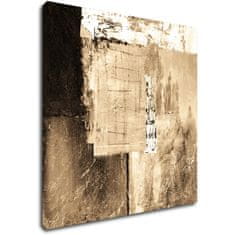 Obraz Abstrakt béžovo zlatý čtverec - 70 x 70 cm