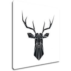 Impresi Obraz Abstraktní jelen na bílém pozadí - 50 x 50 cm