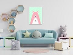 Impresi Obraz Pink blue bear - 30 x 40 cm