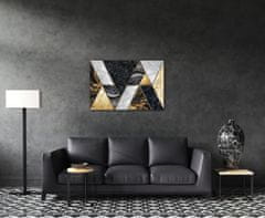 Impresi Obraz Černo zlatý abstrakt - 60 x 40 cm