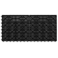 Vidaxl Terasové dlaždice 6 ks WPC 60 x 30 cm 1,08 m2 černé