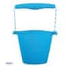 Silikonový kbelíček na písek - modrý