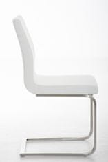 BHM Germany Jídelní židle Belfort, syntetická kůže, bílá