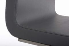 BHM Germany Jídelní židle Belfort, syntetická kůže, šedá