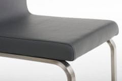 BHM Germany Jídelní židle Belfort, syntetická kůže, šedá