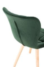 BHM Germany Jídelní židle Elda, samet, zelená