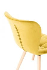 BHM Germany Jídelní židle Elda, samet, žlutá