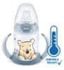 lahvička na učení DISNEY-Medvídek Pú s kontrolou teploty 150ml modrá