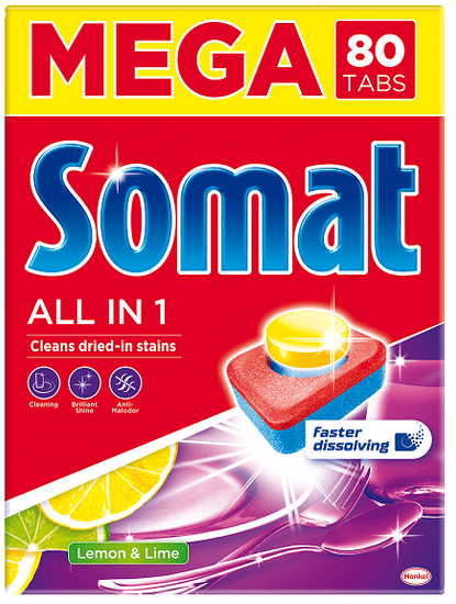 Somat All in One Lemon&Lime 80 Tablet