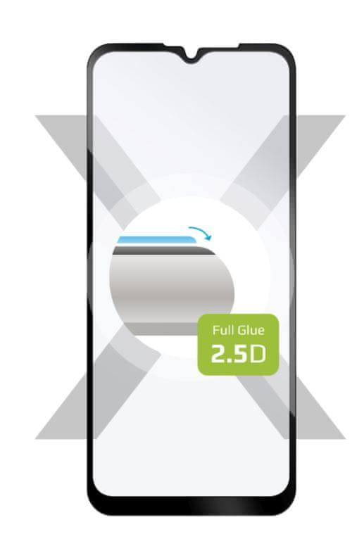 FIXED Ochranné tvrzené sklo FC pro Motorola Moto G Play (2021), celý displej, černé FIXGFA-674-BK