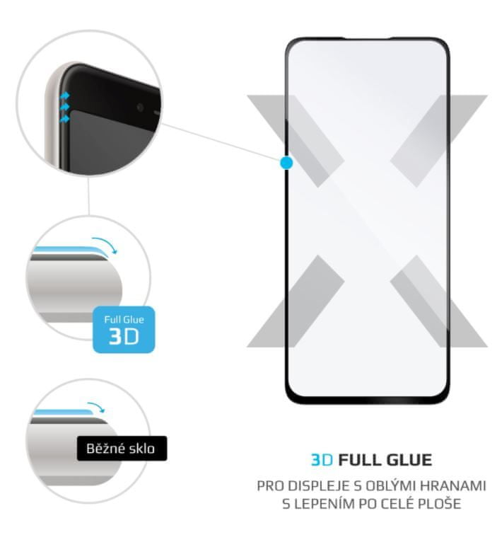 FIXED Ochranné tvrzené sklo 3D FC pro Samsung Galaxy A72/A72 5G, celý displej, černé FIXG3D-628-BK