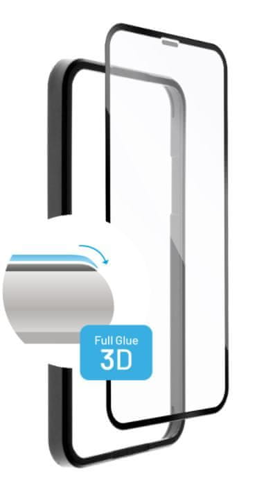 FIXED Ochranné tvrzené sklo 3D FC s aplikátorem pro Apple iPhone 12 Mini, černé FIXG3DA-557-BK