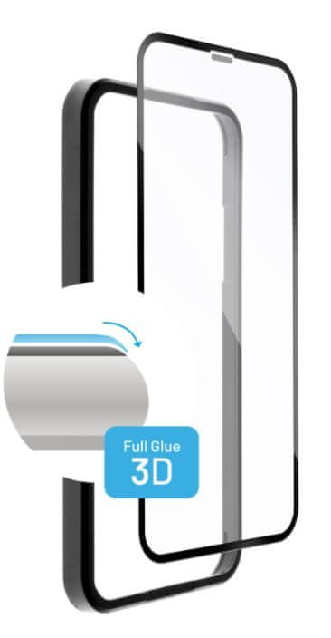 FIXED Ochranné tvrzené sklo 3D FC s aplikátorem pro Apple iPhone 12 Pro Max, černé FIXG3DA-560-BK