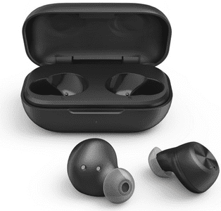 kvalitní Bluetooth bezdrátová sluchátka thomson wear7701 dobrý zvuk výdrž 4 h na nabití nabíjecí box odolná vodě ipx4 handsfree mikrofon hlasové ovládání vestavěné ovládání