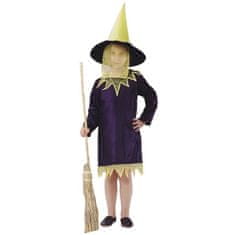 funny fashion Dětský kostým Čarodějnice žlutá 110