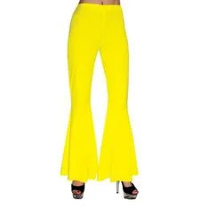 funny fashion Dámský kostým Zvonové kalhoty žluté 36-38
