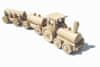 Ceeda Cavity - přírodní dřevěný vláček - nákladní vlak