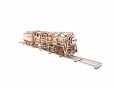 UGEARS 3d dřevěné mechanické puzzle parní lokomotiva s