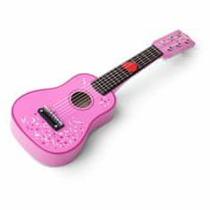 Kraftika Tidlo dřevěná kytara star růžová