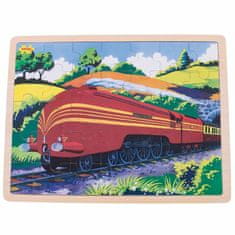 Bigjigs Toys Dřevěné puzzle historický vlak vévodkyně z