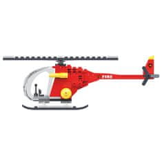 Cogo stavebnice Hasiči - Požární vrtulník kompatibilní 79 dílů