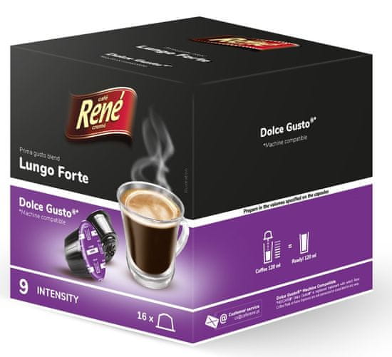 René Lungo Forte kapsle pro kávovary Dolce Gusto 16 ks