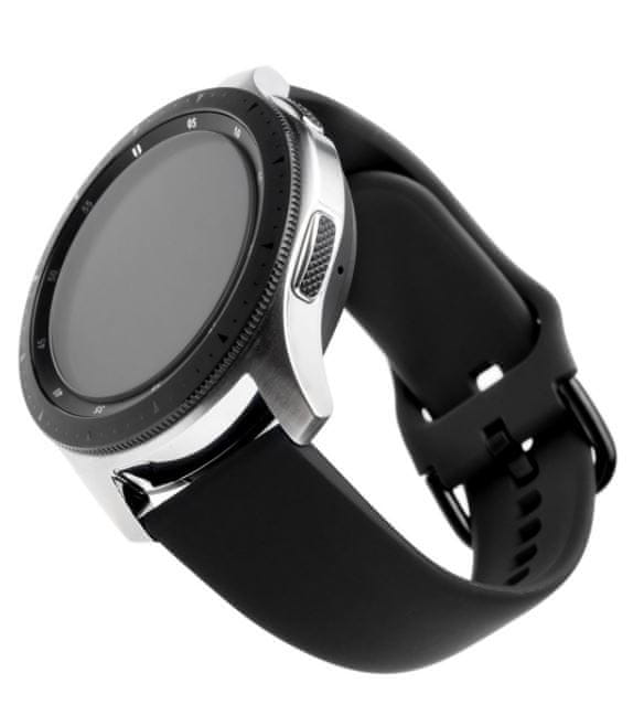 Levně FIXED Silikonový řemínek Silicone Strap s šířkou 20 mm pro smartwatch, černý FIXSST-20MM-BK