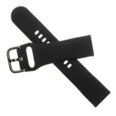 FIXED Silikonový řemínek Silicone Strap s šířkou 20 mm pro smartwatch, černý FIXSST-20MM-BK