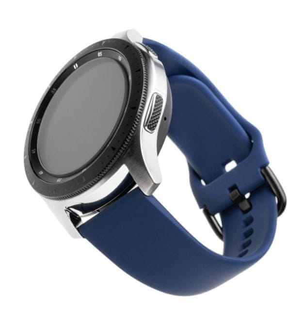 Levně FIXED Silikonový řemínek Silicone Strap s šířkou 20mm pro smartwatch, modrý FIXSST-20MM-BL
