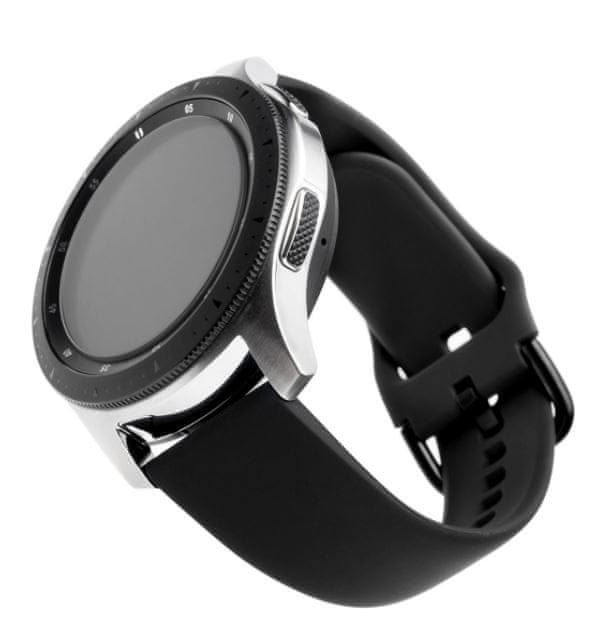 Levně FIXED Silikonový řemínek Silicone Strap s šířkou 22mm pro smartwatch, černý FIXSST-22MM-BK