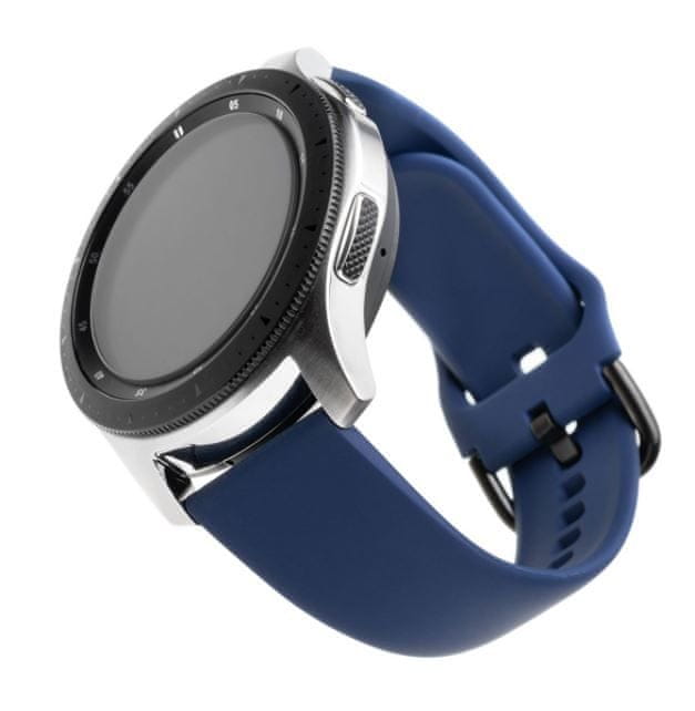 Levně FIXED Silikonový řemínek Silicone Strap s šířkou 22mm pro smartwatch, modrý FIXSST-22MM-BL
