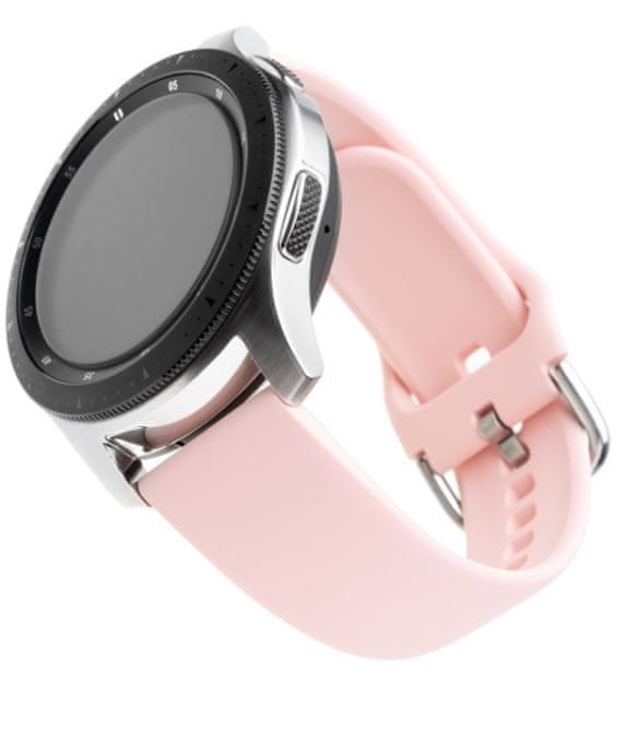 FIXED Silikonový řemínek Silicone Strap s šířkou 22mm pro smartwatch, růžový FIXSST-22MM-PI