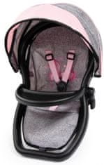 Bayer Design Kočárek pro panenky Twin Neo růžová/šedá
