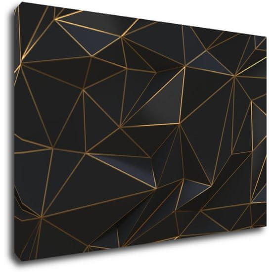 Impresi Obraz Abstraktní zlaté trojúhelníky