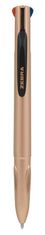 Zebra 81460 Kuličkové pero "Smooth", čtyři barvy, 0,37 mm, stiskací mechanismus, pudrově růžové tělo