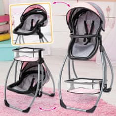 Bayer Design Jídelní židlička Trio růžová/šedá