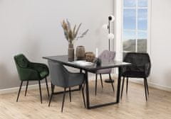 Design Scandinavia Jídelní židle Brooke (SET 2ks), samet, tmavě šedá