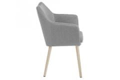 Design Scandinavia Jídelní židle Nora II, tkanina, šedá