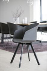 Design Scandinavia Jídelní židle Mona (SET 2ks), tkanina, černá