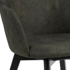 Design Scandinavia Jídelní židle Bella (SET 2ks), tkanina, zelená